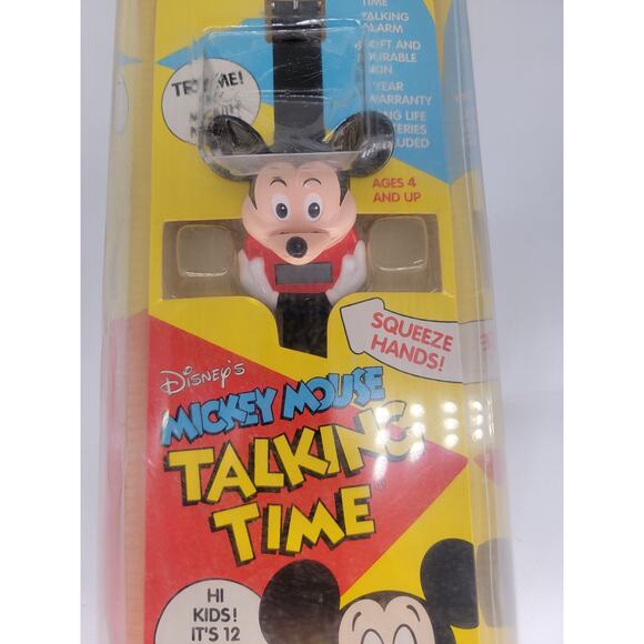 Vintage Disney Mickey Mouse Talking Time Retro 90s Watch Unopened Vintage